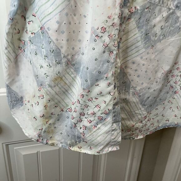 Vintage Tapestry Women's Button Up Casusal Shirt Floral Cottage Core Coquette 1X - Picture 3 of 11